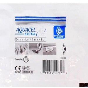Convatec - Aquacel AG + Extra - Hidrofibra Absorvente com Prata Estéril